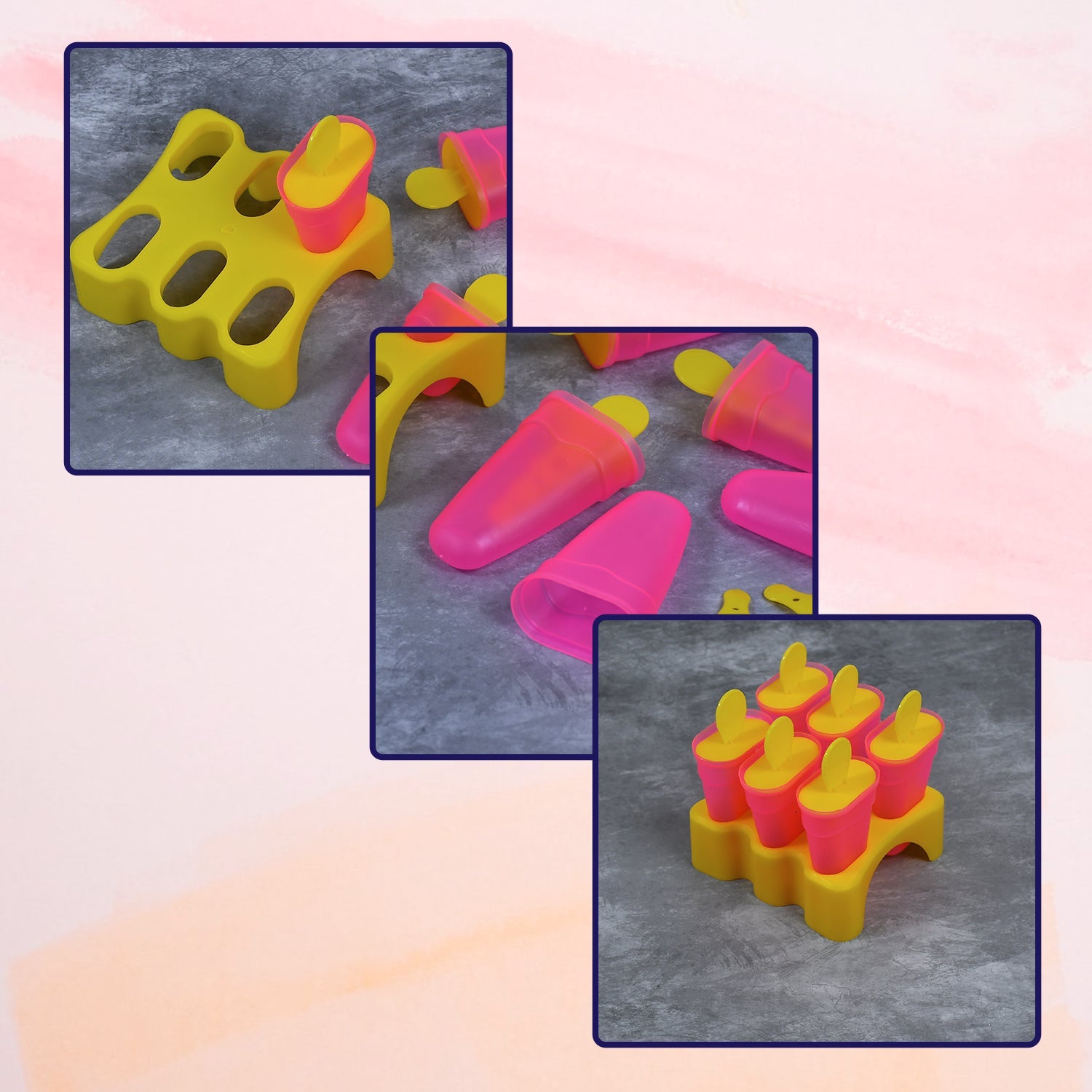 2261 Kulfi Maker Moulds Set Plastic Homemade Kulfi Mould 6pcs Set For Freezer Use DeoDap 2261 Kulfi Maker Moulds Set Plastic Homemade Kulfi Mould 6pcs Set For Freezer Use DeoDap
